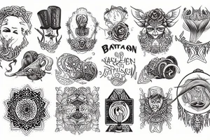 Babylon and circle tattoo idea