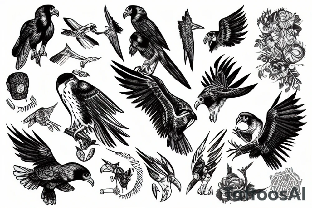 Falcon tattoo idea