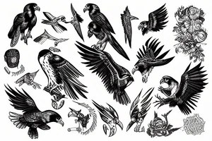 Falcon tattoo idea