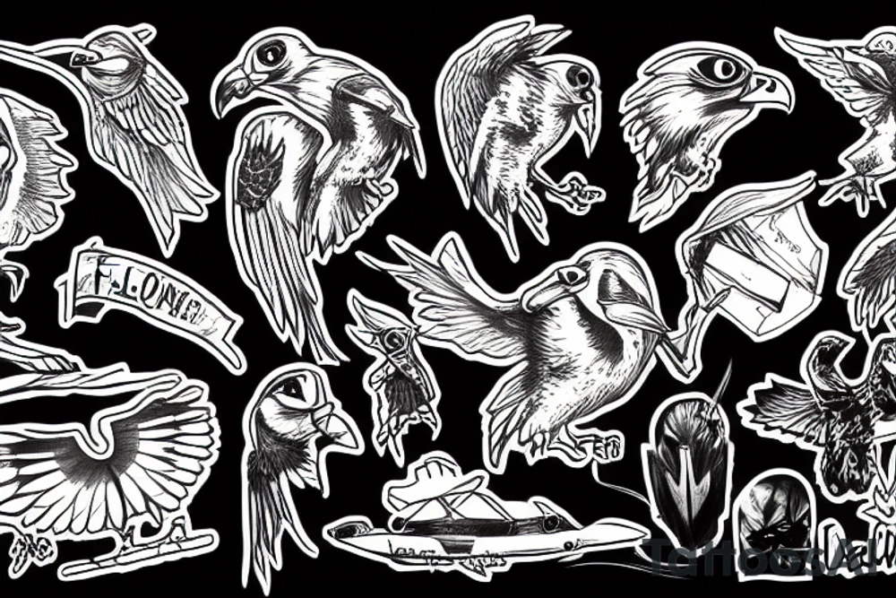 Falcon tattoo idea