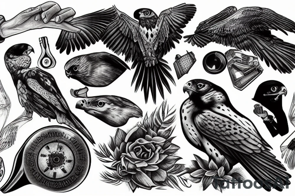 Falcon tattoo idea