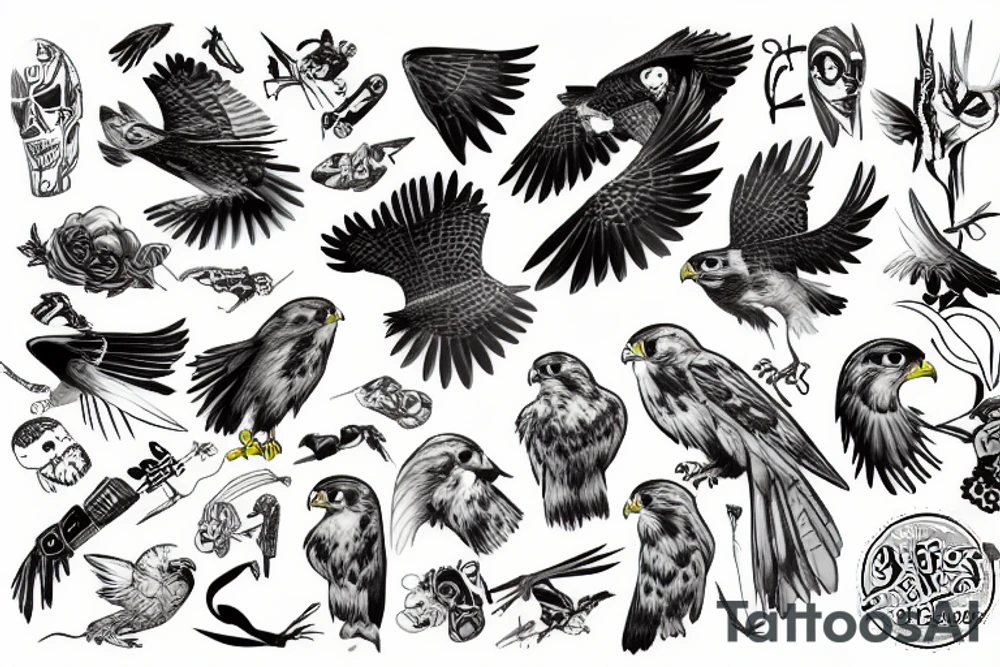Falcon tattoo idea