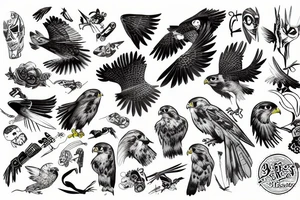 Falcon tattoo idea