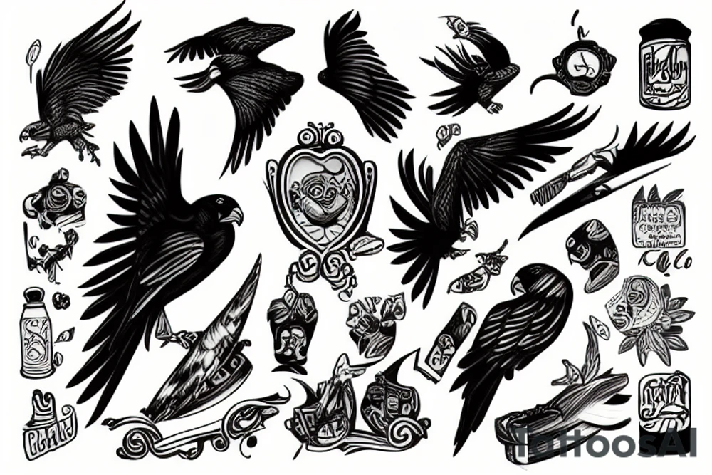 Falcon tattoo idea