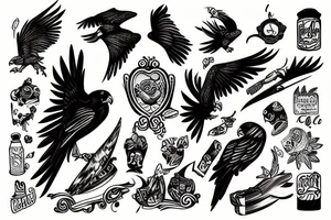 Falcon tattoo idea