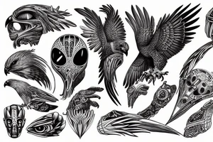Falcon tattoo idea
