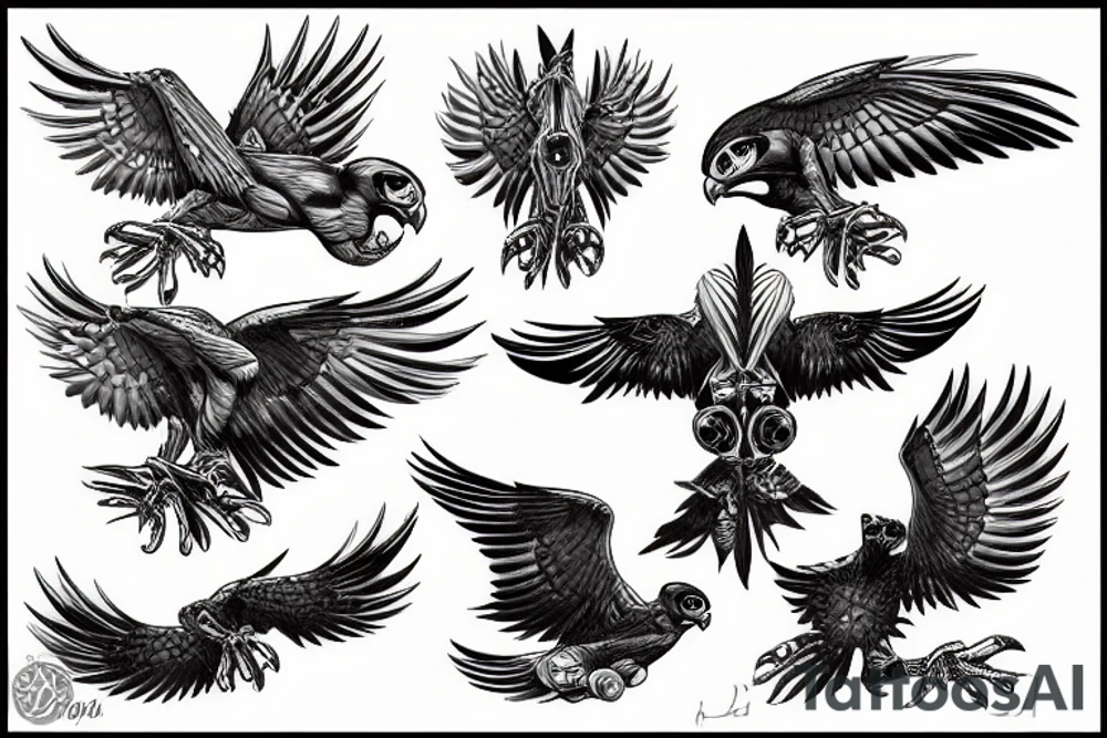 Falcon tattoo idea