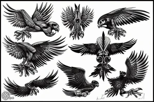 Falcon tattoo idea