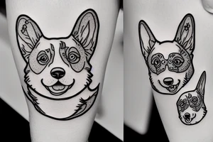 Corgi dog developer tattoo idea