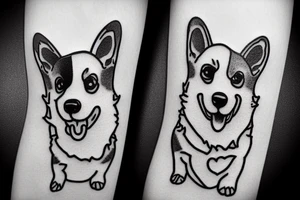Corgi dog developer tattoo idea