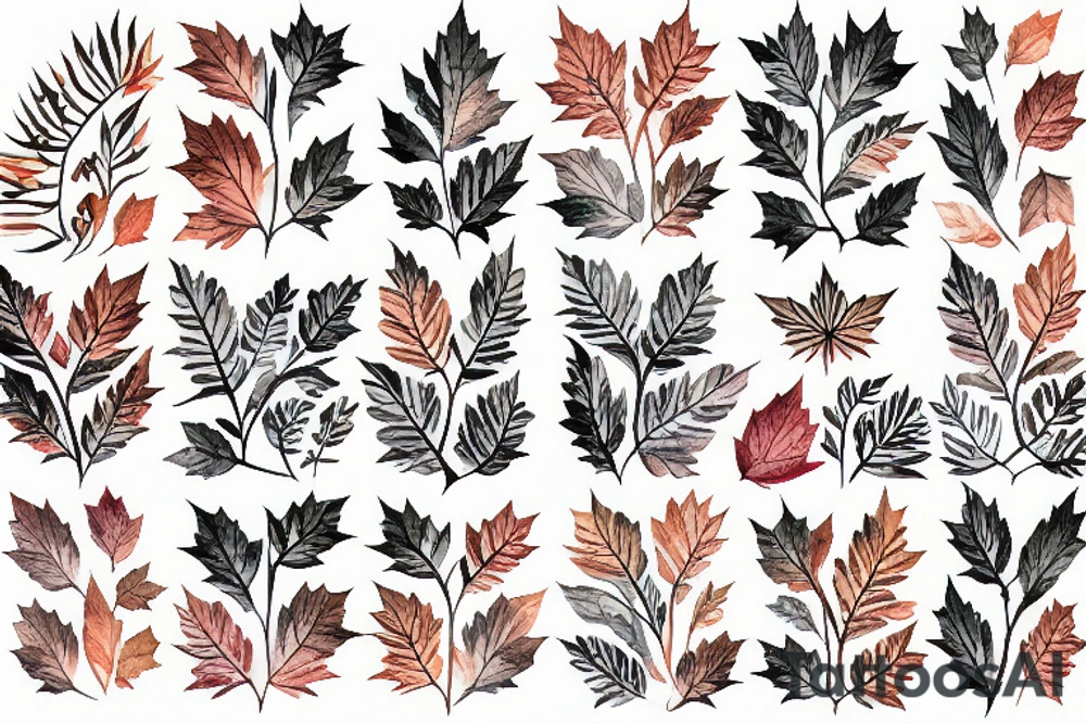 maple leaves tattoo idea