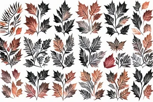 maple leaves tattoo idea