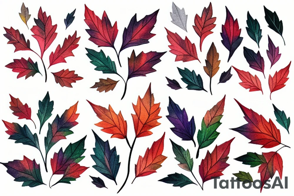 maple leaves tattoo idea