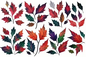maple leaves tattoo idea
