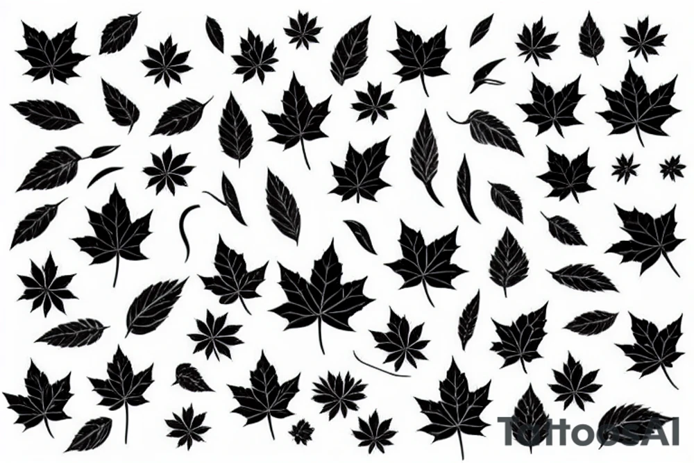maple leaves tattoo idea