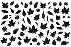 maple leaves tattoo idea