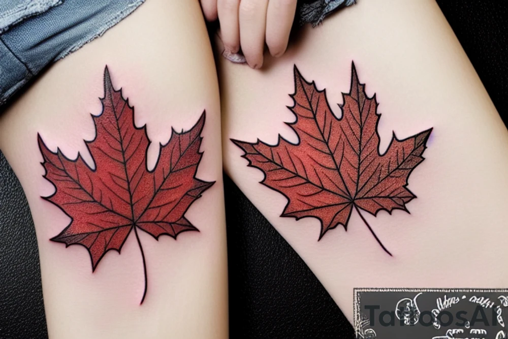 maple leaves tattoo idea