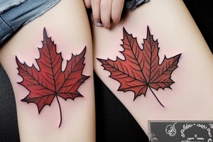 maple leaves tattoo idea