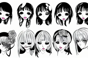 Face money girl anime tattoo idea