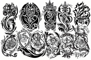 medieval engraving tattoo idea