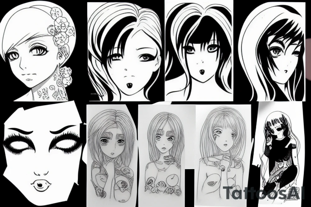 Face 
girl anime tattoo idea