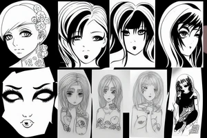 Face 
girl anime tattoo idea