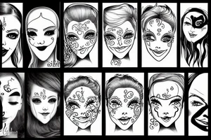 Face smile fanny sceary tattoo idea