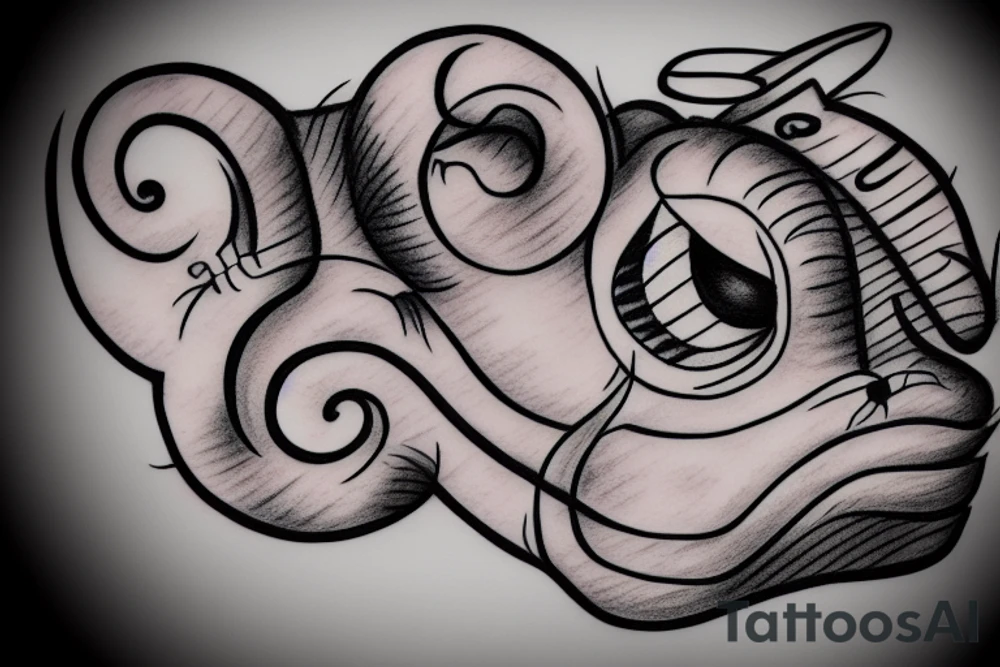 cheshire cat on a wall tattoo idea