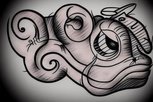 cheshire cat on a wall tattoo idea