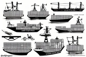 Container ship tattoo idea