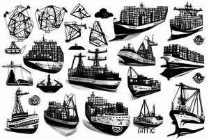 Container ship tattoo idea