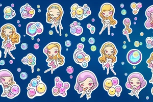 Girl with bubbles tattoo idea