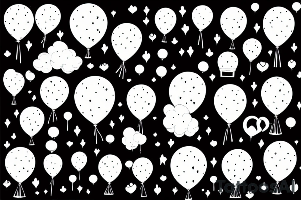 Girl with balloon tattoo idea