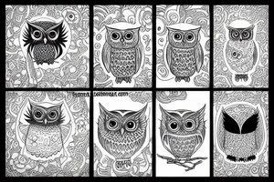 Space owl tattoo idea