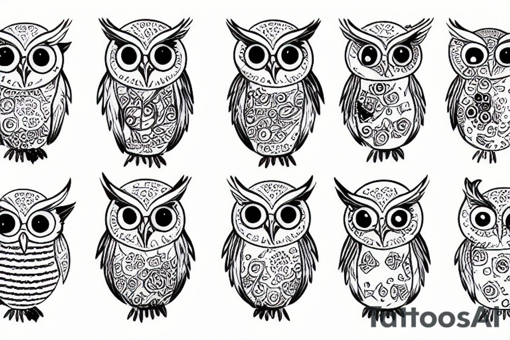 Space owl scientist tattoo idea