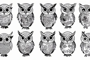 Space owl scientist tattoo idea