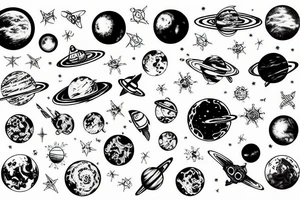 Scientific space tattoo idea