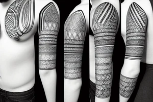sacred geometric symbols, with triangles and circles tattoo idea