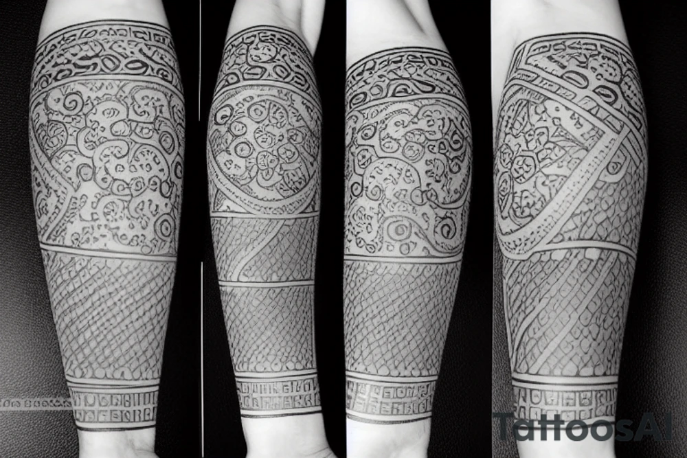 Old Indian persian tattoo idea