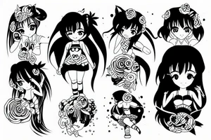Animegirl tattoo idea