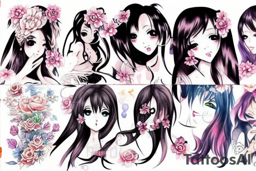 Animegirl tattoo idea