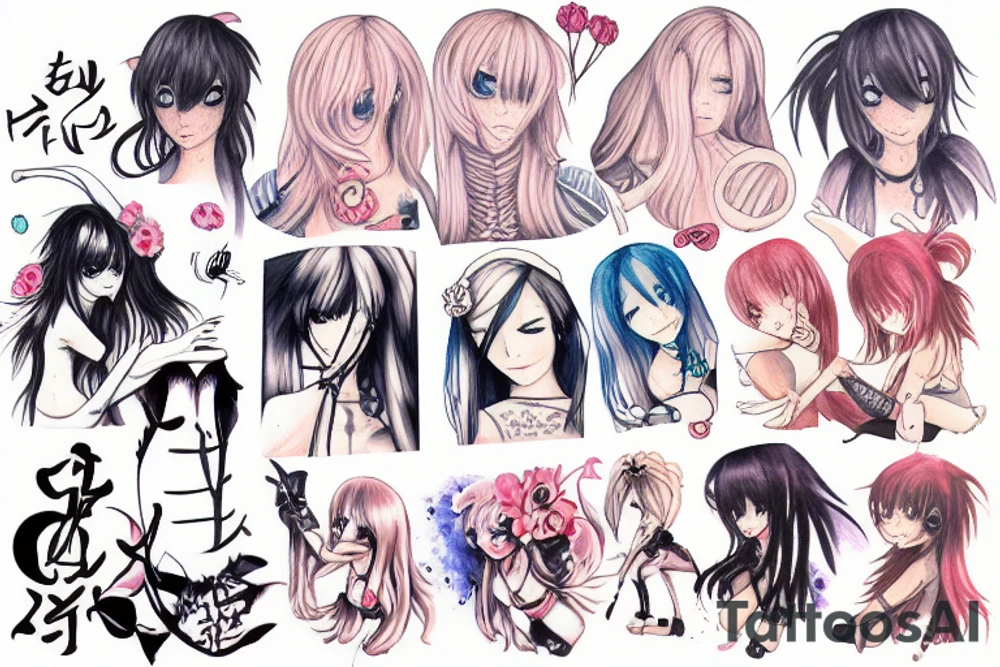 Animegirl tattoo idea