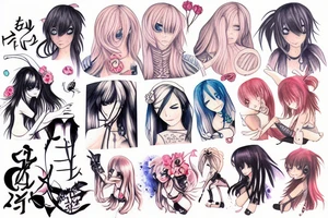 Animegirl tattoo idea