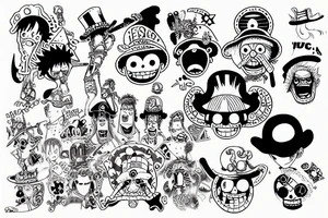 one piece tattoo idea