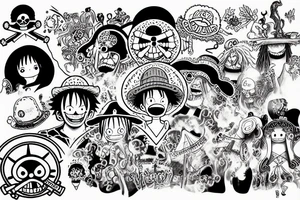 one piece tattoo idea