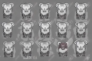 PUTIN BEAR BEER tattoo idea