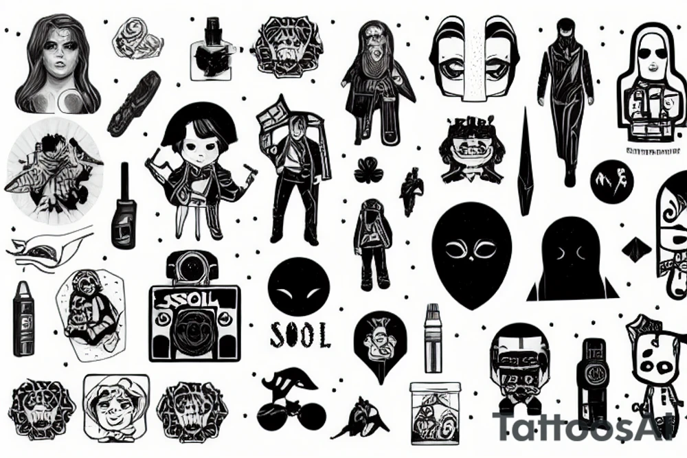 Pixel label "Solo" tattoo idea