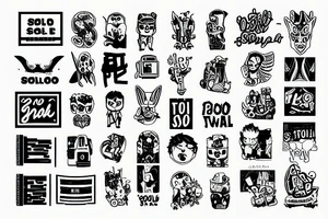 Pixel word "Solo" tattoo idea