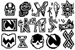 Pixel word "Solo" tattoo idea