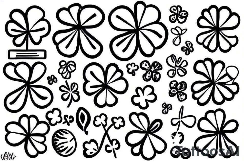 four-leaf clover for good luck tattoo idea